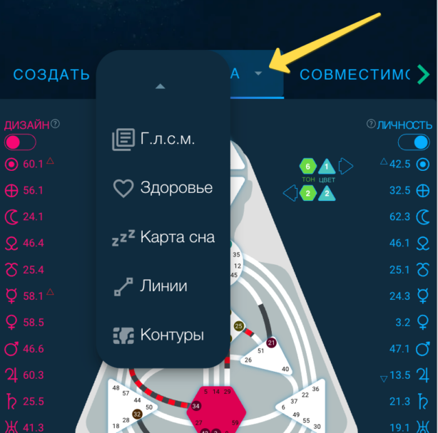 Дополнительные карты в расчёте дизайн человека
