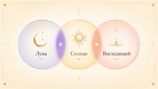 Солнце, Луна и Восходящий: ответ там, где сходятся все три